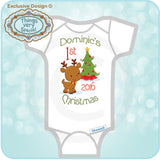 Personalized First Christmas Onesie Bodysuit