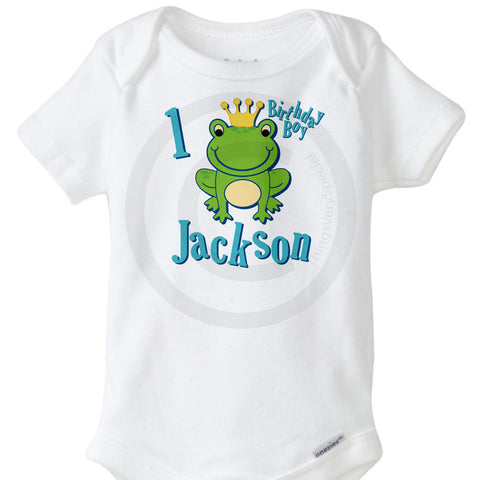 Frog Prince First Birthday Onesie Bodysuit