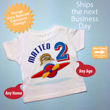 Airplane Pilot Birthday tee shirt for Boys with name and age, 2nd Birthday gift 11012015a
