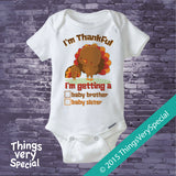 Thanksgiving Turkey Gender Reveal t-shirt - Gender Reveal outfit top - 11022015b