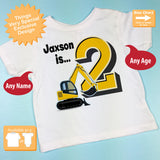 Construction Theme Birthday Shirt, 2nd birthday outfit for boys 11052015c