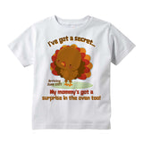 I've Got A Secret, Mommy's Got a Surprise In the Oven Too, Thanksgiving Pregnancy Announcement  short or long sleeve 11122015a