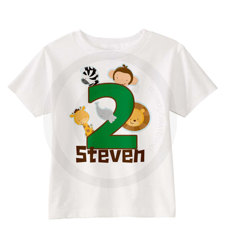 Jungle Birthday Shirt for 2 year old boys