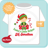 Boy's Christmas Elf Shirt for Christmas Outfit Personalized 11292010a