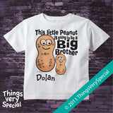 Personalized Peanut Big Brother T-Shirt or Onesie Bodysuit 12082011e