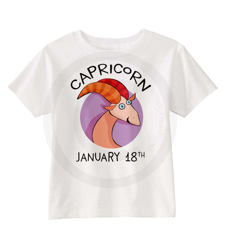 Capricorn tee shirt for those born in December or January - 12282016c