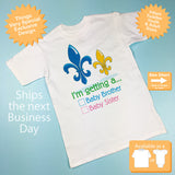 Mardi Gras Fleur de Lis Gender Reveal t-shirt - Boy's Gender Reveal top - 12302015b